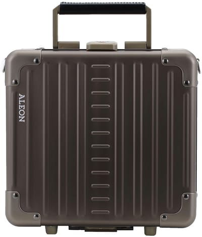 Aleon Diversty-cosmeticaBeautycase van aluminium, 27 cm - 7 L - Open - bronze