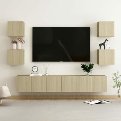 TV-meubel Set - Woonkamerkast - Media Opslag - Robuust Design - Sonoma Eiken