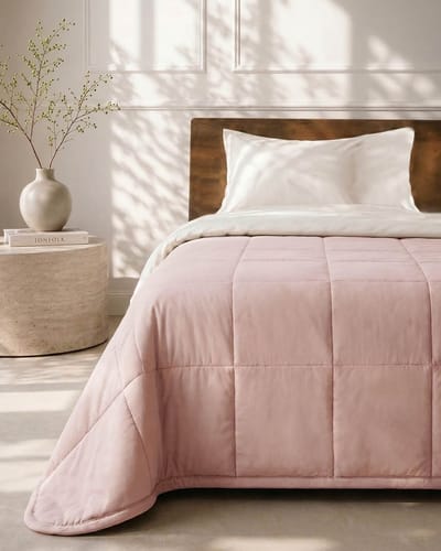 HOOMstyle Wasbaar dekbed zonder overtrek - Zomer 100 g/m² - 180x220cm - Potpourri Roze