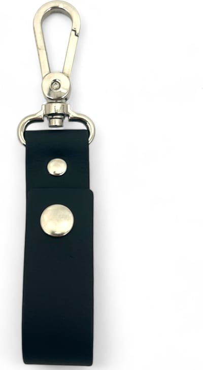 Safekeepers Karabijnhaak Sleutelhanger Leer - Leren Sleutelhouder Zwart