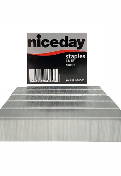 Niceday Nietjes 23/15 Gegalvaniseerd - 1000 stuks - Sterk en duurzaam