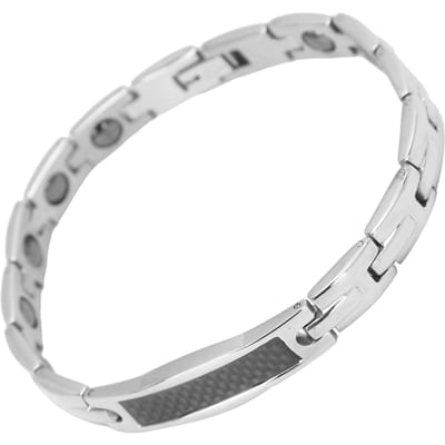 Bracelet de thérapie magnétique pour hommes, Bracelet de bijoux pour la guérison, l'amincissement, la lutte contre la fatigue et la perte de poids white
