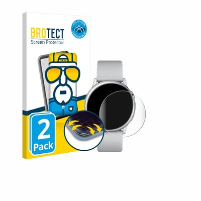 BROTECT - Screenprotector voor Samsung Galaxy Watch Active / 2 (40mm) - Folie Beschermfolie transparant volledig dekking - 2 Stuks