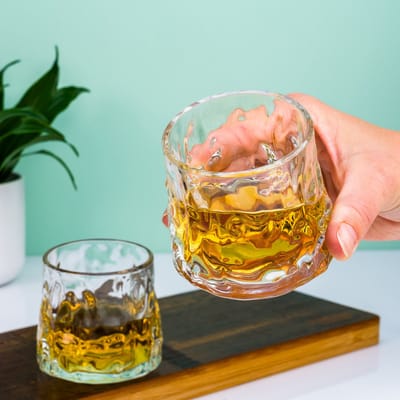 Whiskey glazen 'on the rocks' - 180ml - 2 stuks - Mooie Whiskey Glazen - Modern Design
