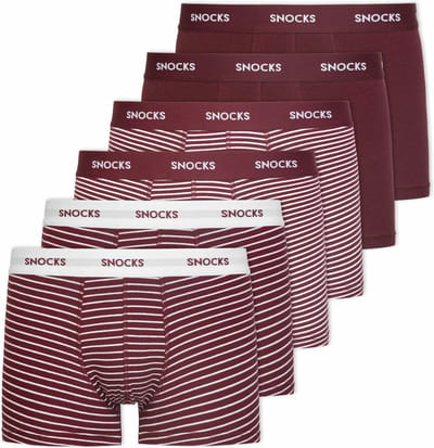 SNOCKS Boxershorts Heren - Gestreepte Boxershorts - Ondergoed Heren - Biologisch Katoen - Comfortabel & Duurzaam - 6 Stuks