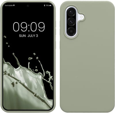 kwmobile telefoonhoesje geschikt voor Samsung Galaxy A36 5G - Hoesje met siliconen coating - Smartphone case in grijsgroen
