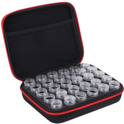 30 Vakken Diamant Borduurdoos Diamantschilderen Accessoires Gereedschap Opbergdoos Rood rood