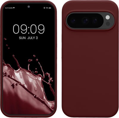 kwmobile telefoonhoesje geschikt voor Google Pixel 10 / Pixel 10 Pro - Hoesje met siliconen coating - Smartphone case in bordeaux-violet