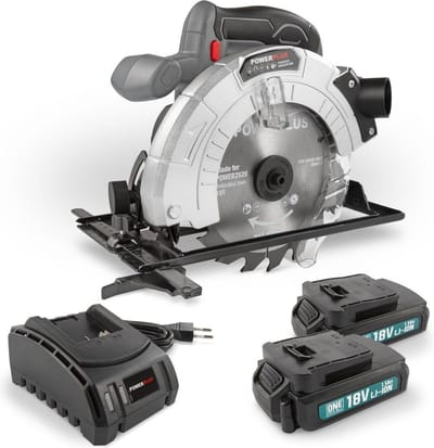 Powerplus POWEBCSS2 Cirkelzaag - 18V - Incl. 2x batterij 18V 1.5Ah + lader