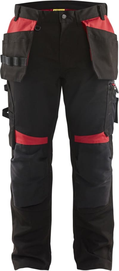 Blaklader Werkbroek met spijkerzakken 1555-1860 - Zwart/Rood - C150