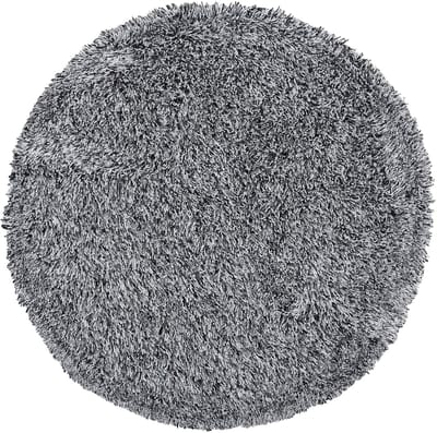 CIDE - Shaggy vloerkleed - Zwart/Wit - 140 cm - Polyester