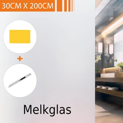 Simple Fix Raamfolie - 30cm x 200cm - Zonwerend - Anti Inkijk - Statisch - Plakfolie - Zelfklevend en Isolerend - Zonwerend - Melkglas - HR++