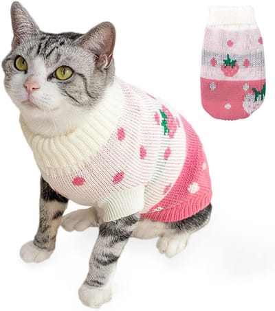 Stunq® Warm Fleece Winter Trui voor Kleine Katten - Comfortabele en Zachte Winterkleding