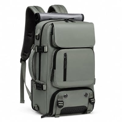 PolkaHome 35L Reisrugzak Groen – Multifunctionele Rugzak met Laptopvak tot 17.3 Inch – Apart Schoenenvak – USB-Doorvoer – Handbagage Rugzak voor Werk, Studie en Reizen