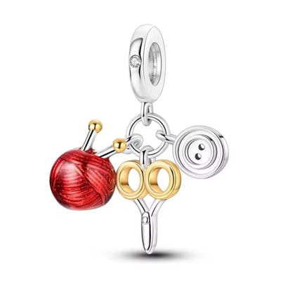 Fler® | Bedel | Past op populaire bedelarmbanden (standaard - 3mm) | Handwerk Bedel | Hangbedel Charm | 925 sterling zilver | Transparante zirkonia | Rode emaille | Valentijnsdag Cadeau | Sinterklaas kado | Kerstcadeau | Verjaardagsgeschenk | Vriend