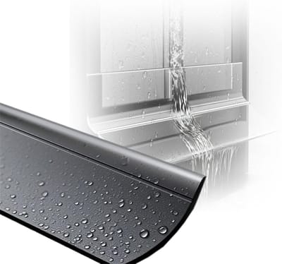 Afwateringsprofiel - Regendruppelstrip - Wateroverlast voorkomen - Flexibel rubber materiaal - 98ft lengte - Zwart