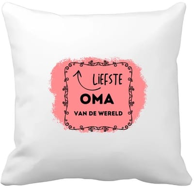 Akyol - liefste oma van de wereld Kussen hoes - Oma - de liefste oma - verjaardag - cadeautje voor oma - kado - geschenk - 40 bij 40 cm