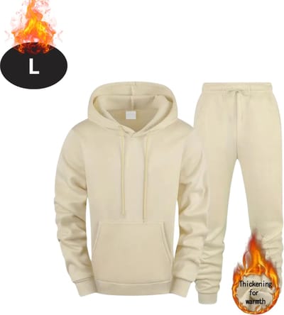 Nivard Joggingpak - Huispak - Volwassenen - Trainingspak - Comfortabel - Joggingsbroek - Tracksuit - Heren - Kaki - L