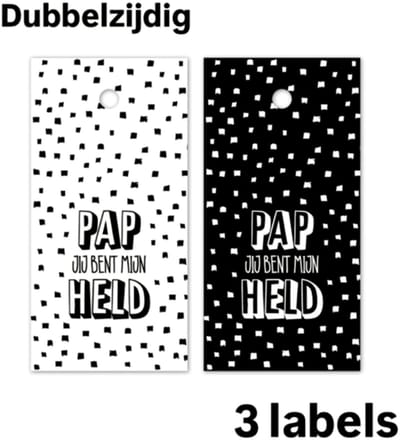 3x cadeaulabel PAP jij bent mijn HELD - vaderdag -papadag - papa -leuk inpakken - naamkaartje - cadeautag - hangtag - cadeauhanger - leuk inpakken - naamlabel - cadeauversiering -