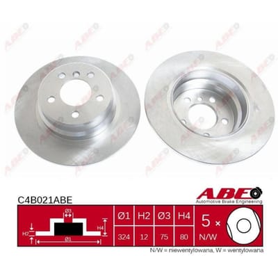 Remschijf ABE C4B021 achter, volledig, sterk gecarboniseerd, 1 Stuk