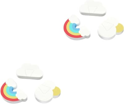 LALAFINA 6 Stuks Deurstopper Voor Vinger Knijpbeveiliging Vingerbeschermers Van De Deur Knijpbescherming Met Regenboogpatroon Deur Accessoire Anti-knel Kind