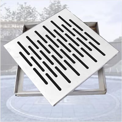 Gegalvaniseerd Putdeksel - Afvoer Deksel - Gazon Bestrating - Ingebed Ontwerp - 60 x 60 cm