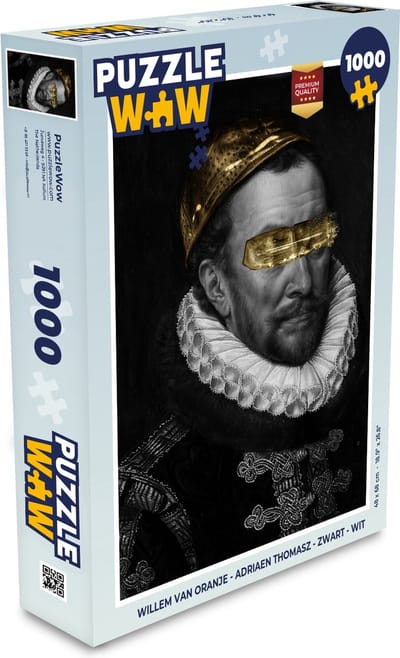 Puzzel Willem van Oranje - Adriaen Thomasz - Zwart - Wit - Legpuzzel - Puzzel 1000 stukjes volwassenen