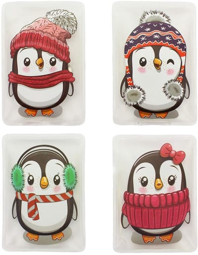Handwarmers Set 4 - Pocketwarmers - Schattige Pinguïn - Herbruikbaar