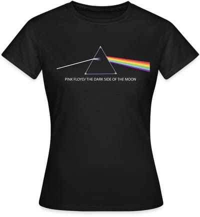 Pink Floyd Belettering The Dark Side Of The Moon T-Shirt Dames