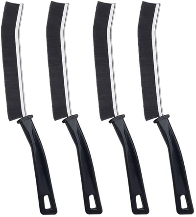 JHUBERS- Voegenborstel Premium - Hoekreinigingsborstel - Spleetreinigingsborstel - Multifunctionele Borstel - Harde Borstelharen - Set van 4 Stuks - Schoonmaakborstel