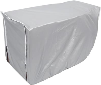 Airconditioner raamhoes voor anti-duw en waterdichte bescherming, zilver, maat 94x40x73cm.
