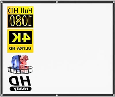 Projectorscherm - Opvouwbaar Scherm - Thuisbioscoop Creëren - Anti-kreuk Materiaal - 84 inch - Wit
