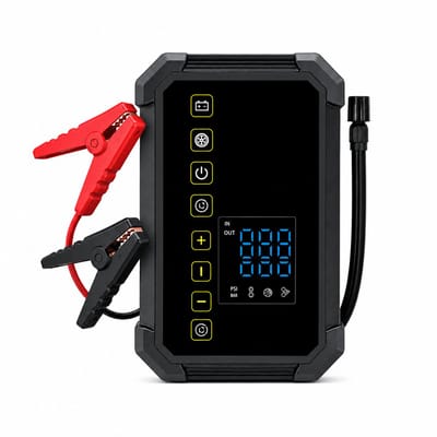 Jump Starter met Luchtcompressor - Auto Starthulp - 29.600 mWh - Powerbank 12V Zwart