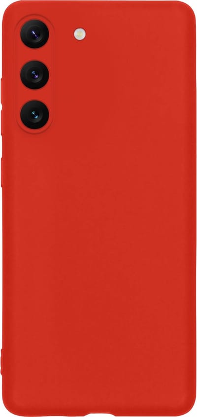 Hoes - Geschikt voor Samsung Galaxy S23 - Sterk & Shockproof - Hoesje Cover - Siliconen Case - Rood