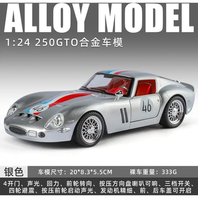 1:24 250 Gto Supercar Metaallegering Diecast Modelauto Huisdecoratie & Verzamelobjecten Hobby Display Ornamenten Vakantiecadeau Cadeaus