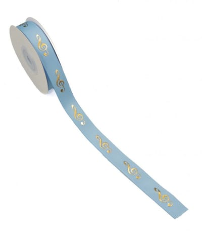 Music Gifts - Luxe Cadeaulint vioolsleutel - Stijlvolle uitstraling - blau/goud