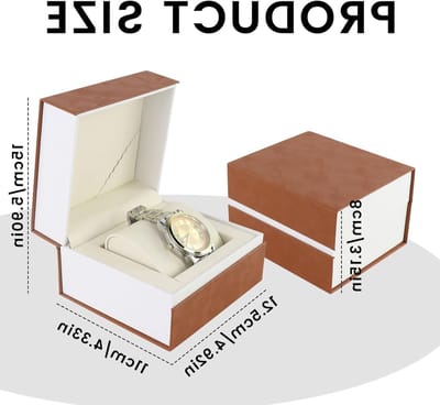 Elegante Heren Horlogebox van PU Leer met Vierkante Flip Cover en Verwijderbare Kussen voor Opslag, Weergave en Reizen - Zwart