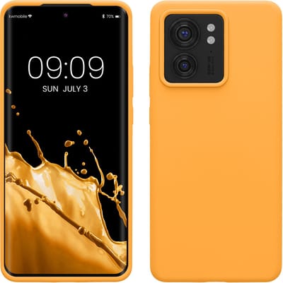 kwmobile telefoonhoesje geschikt voor Motorola Edge 40 - Hoesje met siliconen coating - Smartphone case in fruitig oranje