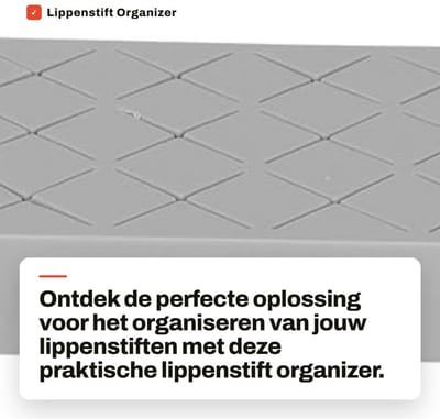 Dailygoods- Lippenstift Organizer - 24 Slots - Siliconen Houder - Cosmetica Trolley - Antislip - Opbergdoos 9 x 19 cm