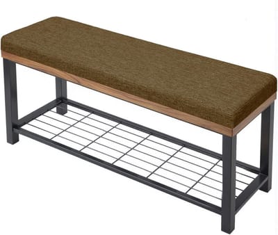 Tuinbankkussen - Zitkussen Buiten - Comfortabel Zitten - Antislip Onderkant - 120x60x3cm - Koffiebruin