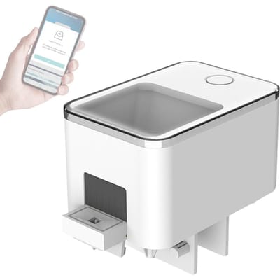 Mangeoire automatique intelligente avec synchronisation WiFi, mangeoire pour poissons rouges d'aquarium, grande capacité de 100ML multicolore