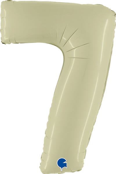 Folieballon Cijfer 7 Satin Olive green - 100 cm