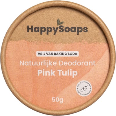 HappySoaps - Natuurlijke Deodorant Gevoelige Huid Pink Tulip - 50ml