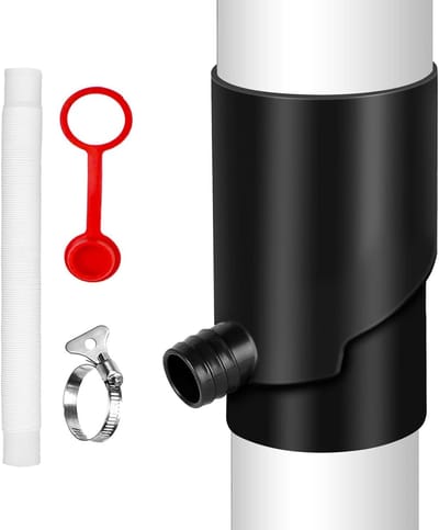 Regenton Set - Regenwateropvang Vat - Tuin Water Geven - UV Bestendig Materiaal - 10 cm - Grijs