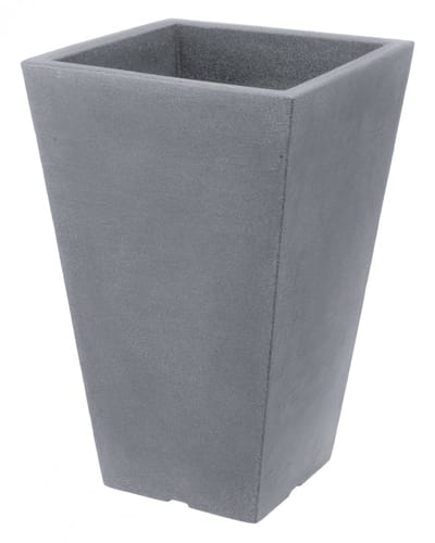 Nampook Bloempot Capri Vierkant  35 X 56 Cm Kunststof Grijs