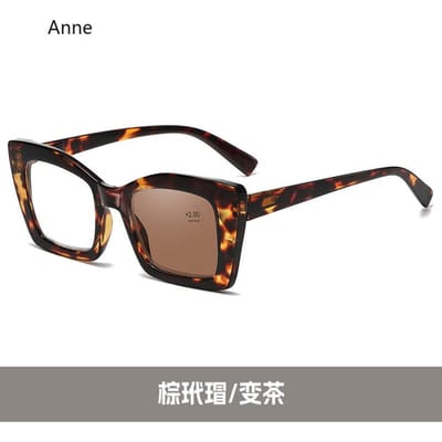 2-in-1 Slimme Fotochemische Leesbril voor Dames Luxe Presbyopie Zonnebril Unisex Verziendheid Bril Sterkte +1.0+1.5 3.5
