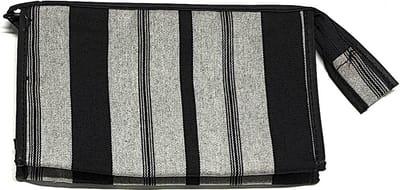 Rojafit - Make-up Tasje - Retro Style - Black Stripe - Afmeting: 18 x 5,5 x 11 cm.