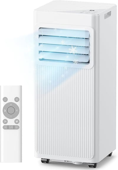 Mobiele Airco 7000 BTU – 3-in-1 met Afvoerslang, Raamafdichting en Afstandsbediening – Tot 28 m²