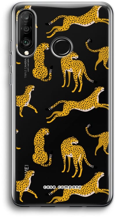 Case Company® - Hoesje geschikt voor Huawei P30 Lite hoesje - Luipaard - Soft Cover Telefoonhoesje - Bescherming aan alle Kanten en Schermrand