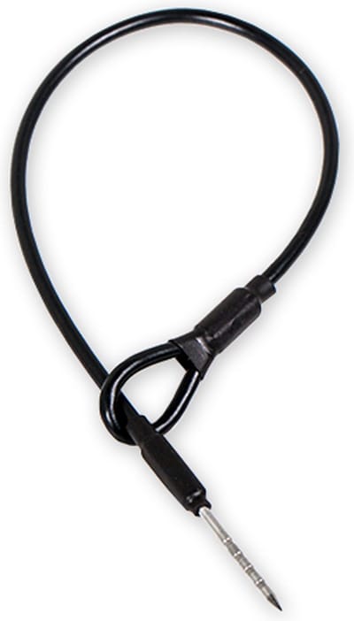 100st Lanyard - staalkabel 170mm zwart met oog/lus voor gebruik met hardtag door ShopControl